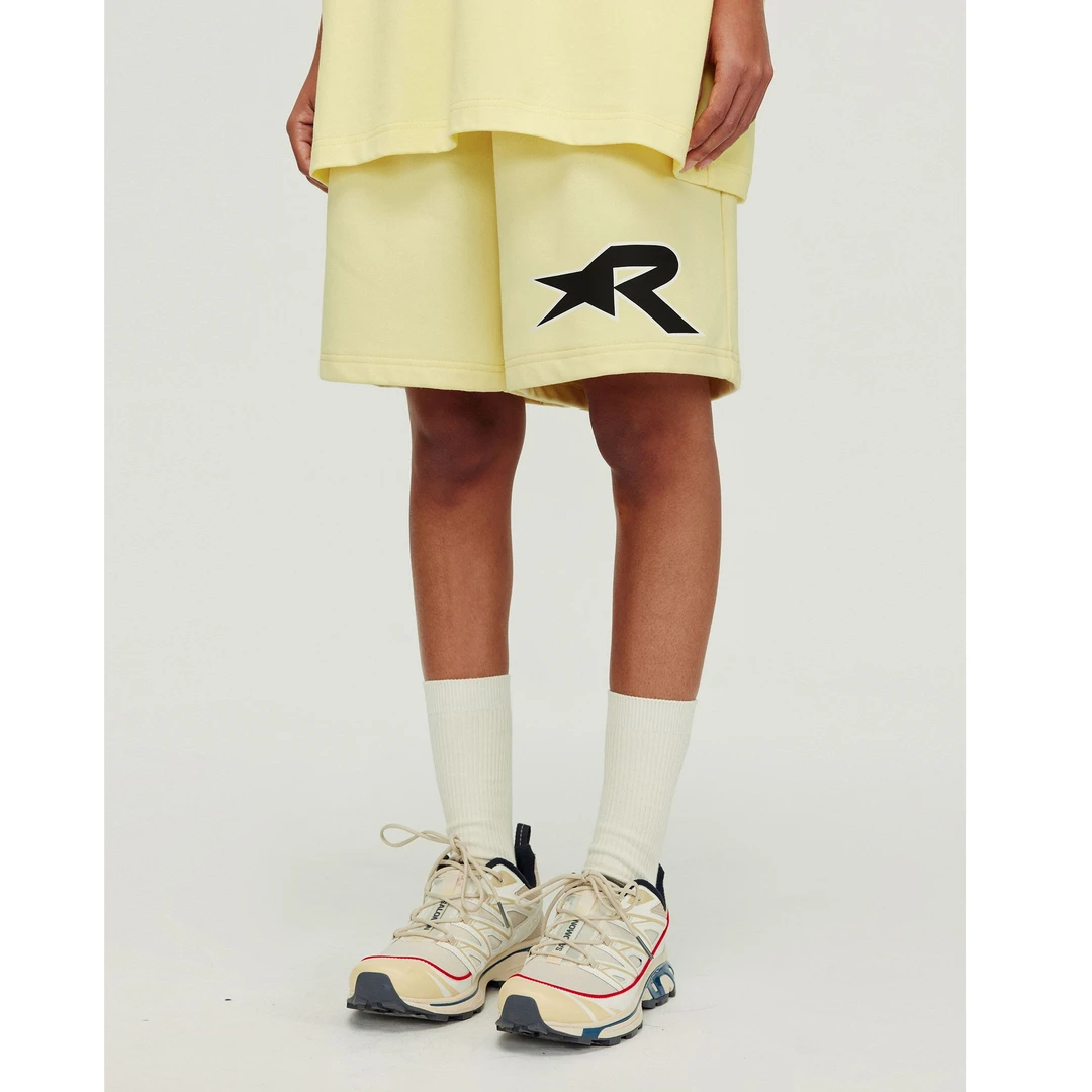 RASS撞色星星针织短裤卫裤