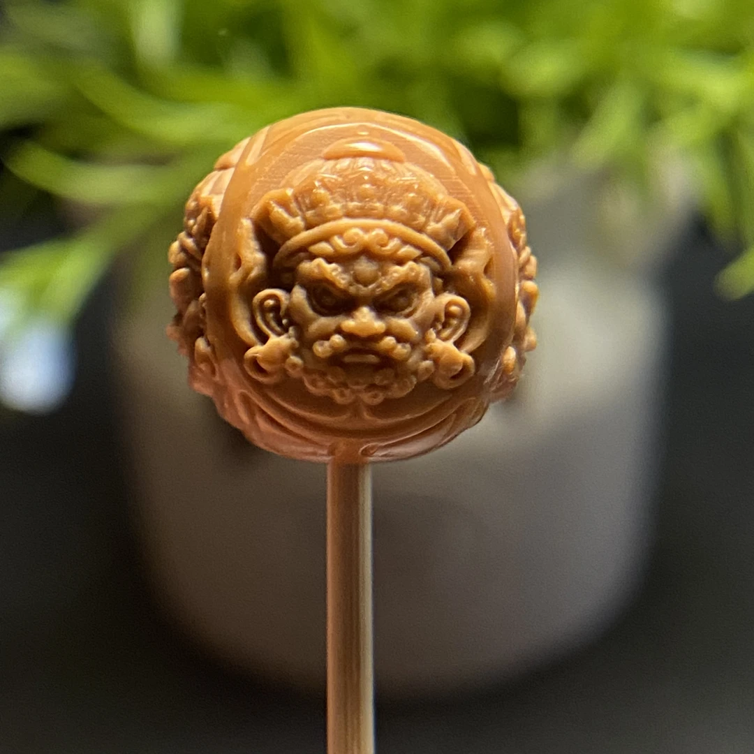 【四大天王单籽】猴头核桃手工雕刻风调雨顺毕业级单籽配串神器