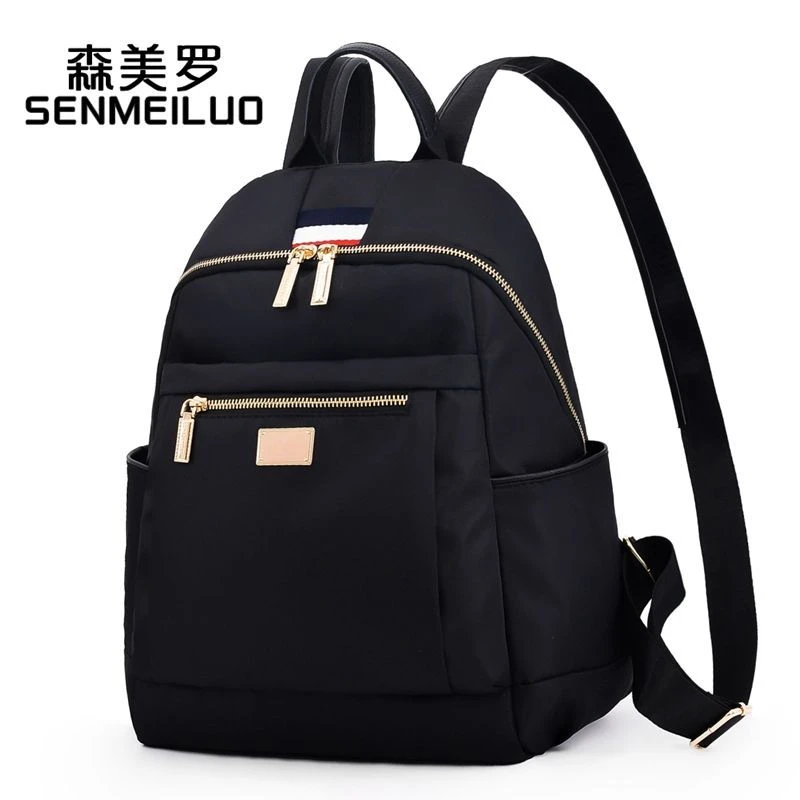 双肩包女士2025新款防水牛津布大容量外出旅游轻便旅行帆布小背包