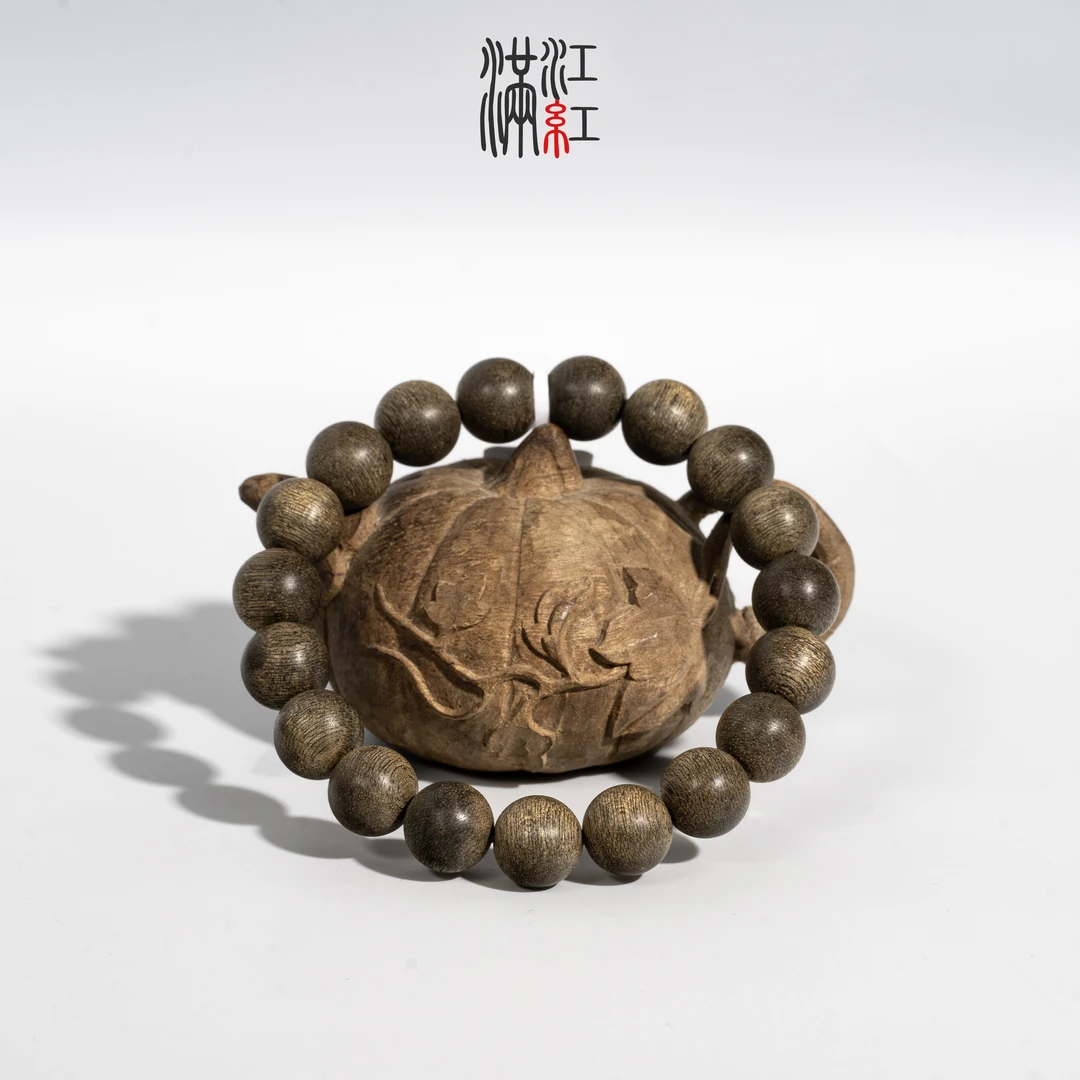 满江红 沉香文莱沉香/圆珠1.1单圈/11g/天然沉香手串TF1