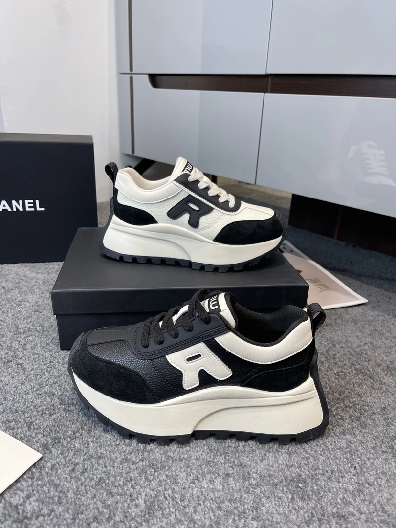 甘姐【R 熊猫 阿甘】24秋季时尚百搭秀气增高厚底阿甘休闲鞋KY-1128