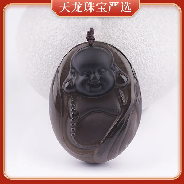 TL94天然精品9A级佛公黑耀岩挂件吊坠（多样性发货只发一件）