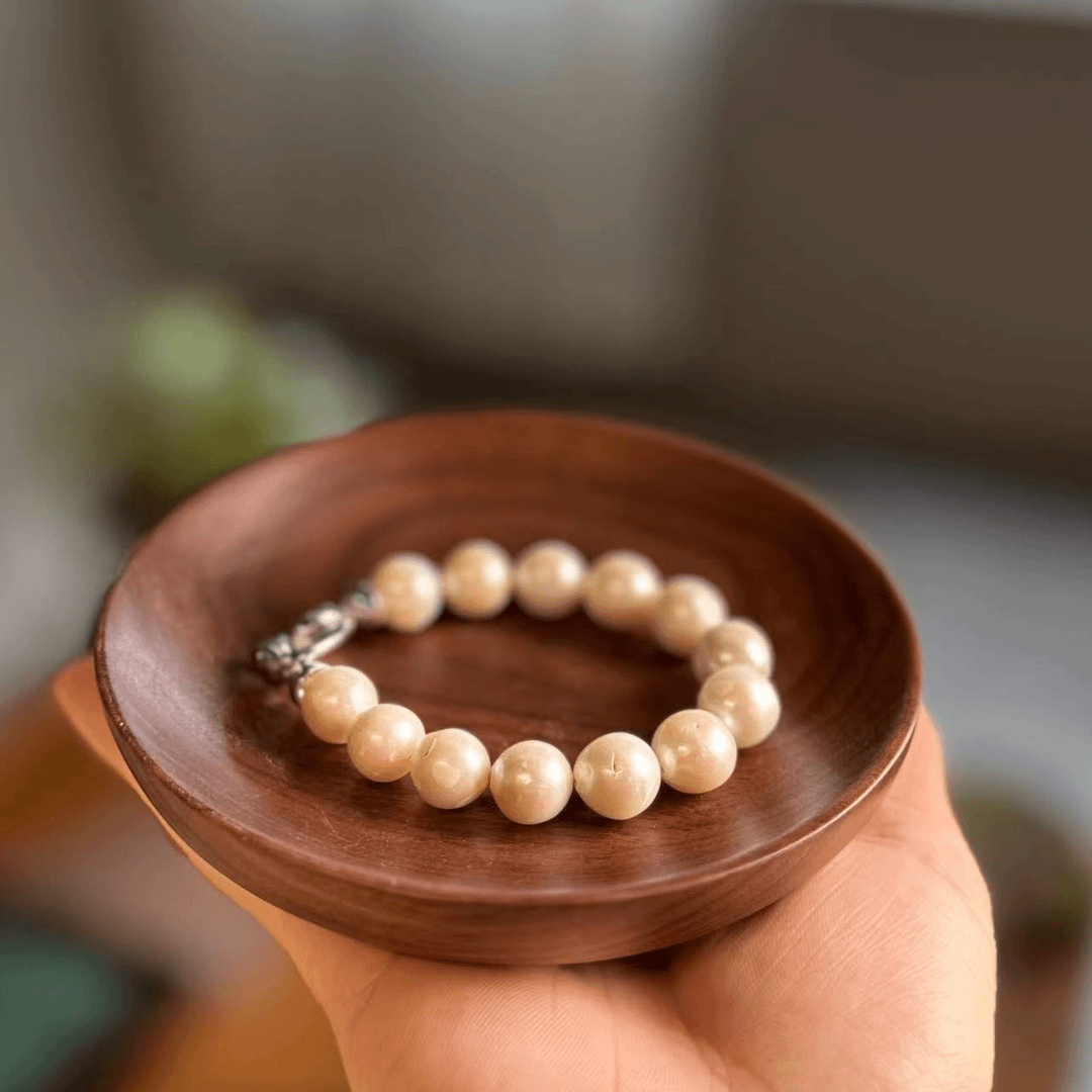 非金属仿珍珠手链 【弟弟家】｜月华如练｜宝藏店铺白大珠12天然手链