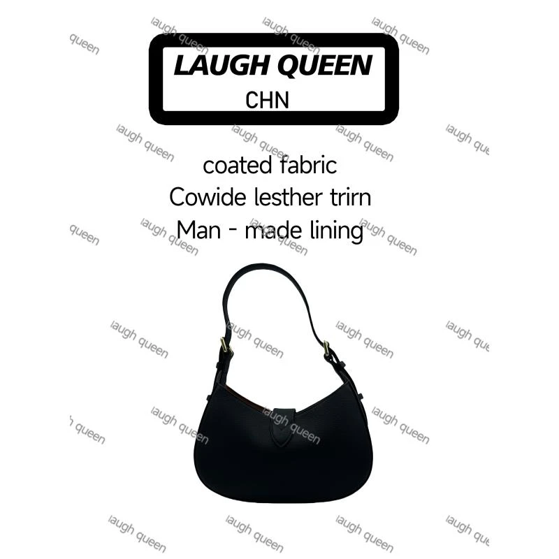 Laugh Queen手工打造真皮女士包时尚包包A10681黑色suo腋下