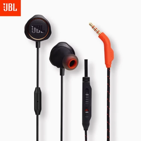 99新 JBL JBL QUANTUM50入耳式有线电竞耳机吃鸡线控带麦通话耳塞