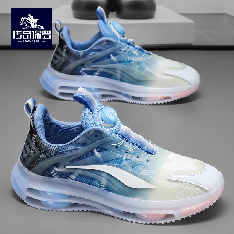 传奇保罗童鞋秋季透气网面青少年大童初中学生运动跑步鞋男孩跑鞋