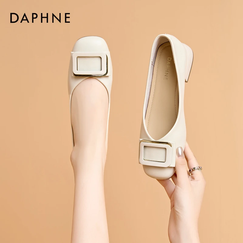 Daphne/达芙妮玛丽珍鞋女2025夏新款法式百搭小皮鞋时尚气质单鞋