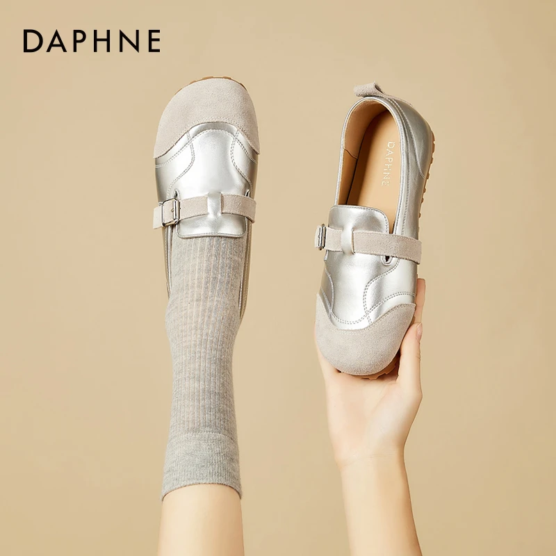 Daphne/达芙妮复古法式玛丽珍女鞋2025新款秋季百搭单鞋丑萌鞋子