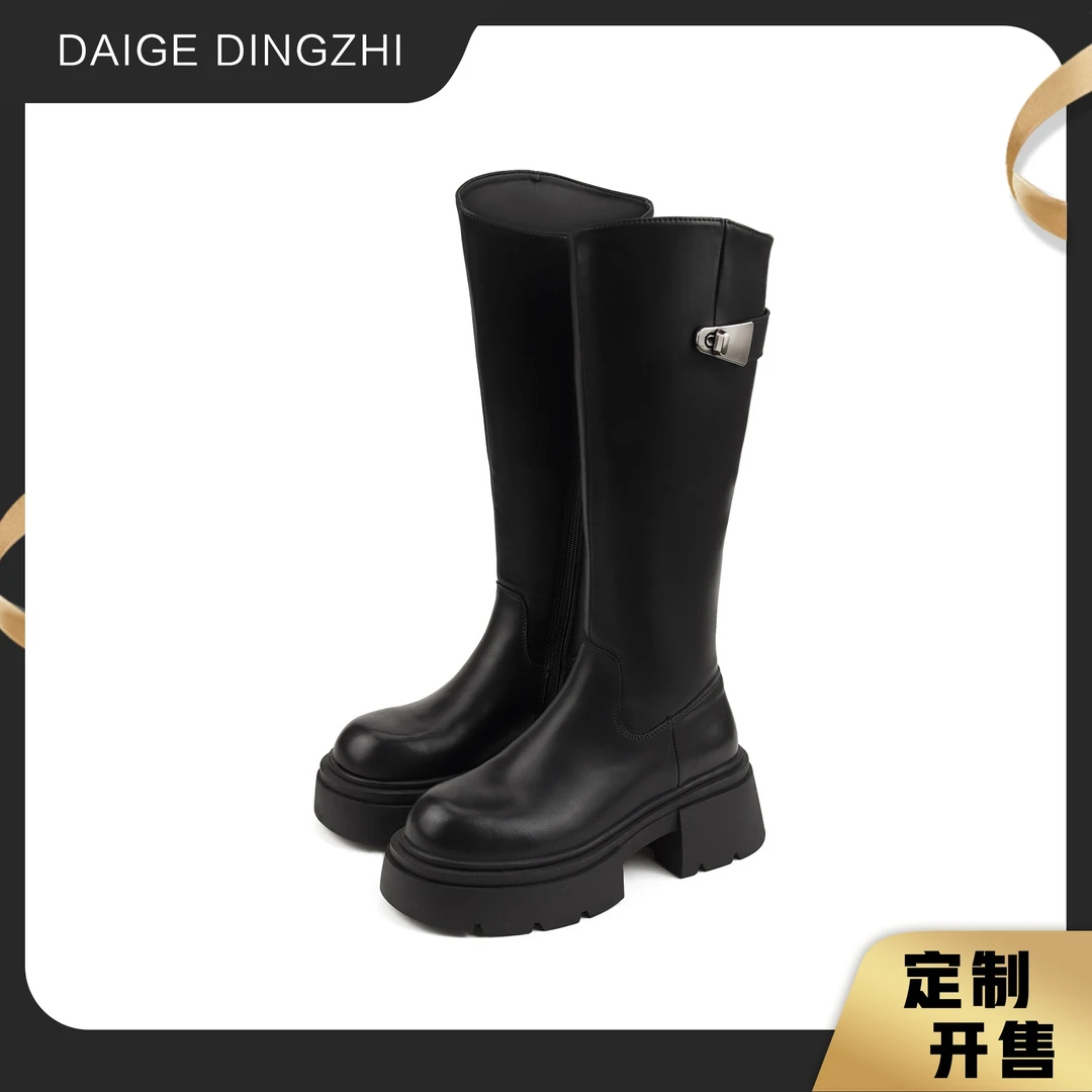 【黑镜】女冬骑士靴不过膝高筒秋冬新款长靴*JGA9-2360&JGA9-2360M