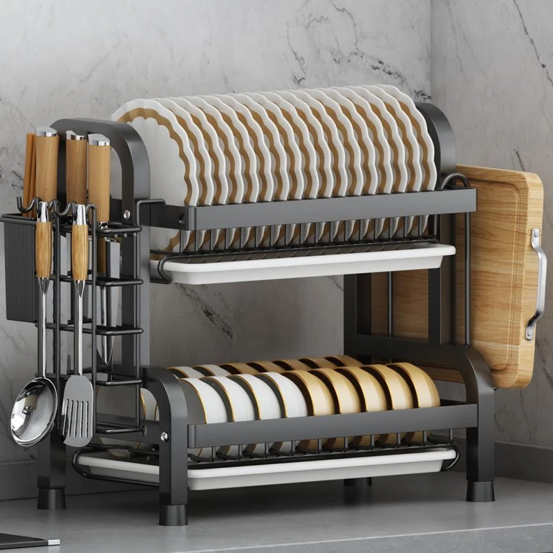 家用多层碗柜碗筷盒厨房置物架碗碟收纳架沥水架多功能放碗盘架子