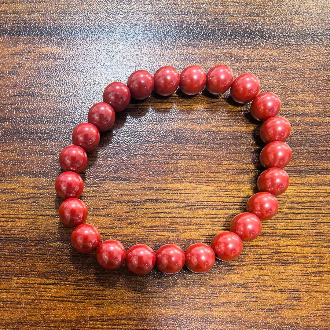 辰砂（处理）【怡琳】朱砂辰砂手串卡8mm