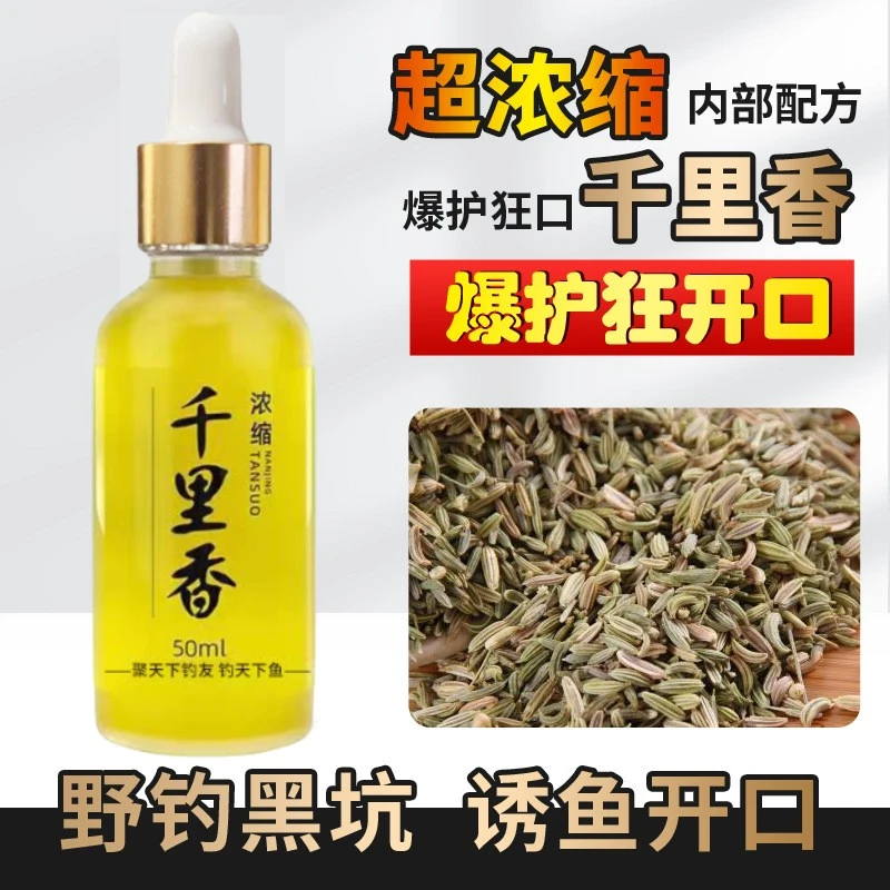 千里香鲫鱼鲤鱼高浓缩饵料添加剂低温黑坑户外诱鱼剂垂钓开口剂