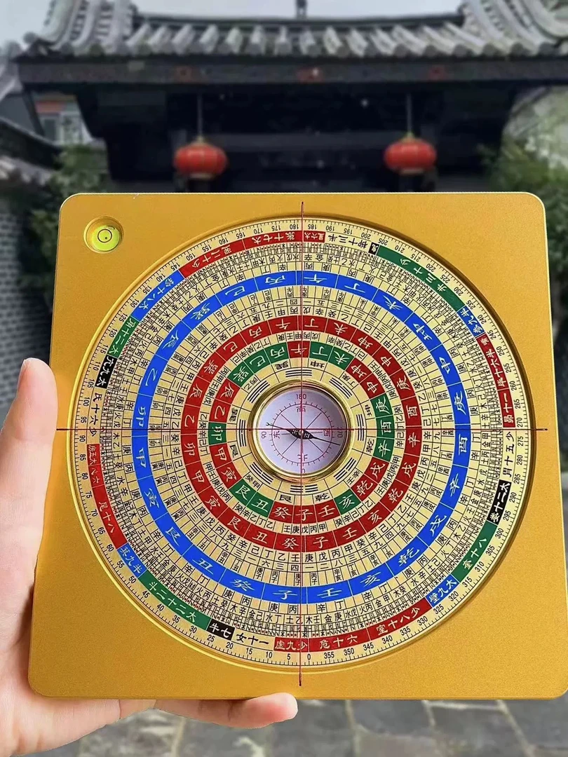 罗盘高精度专业纯铜综合指南针综合盘高级三合盘八卦阵罗经仪摆件