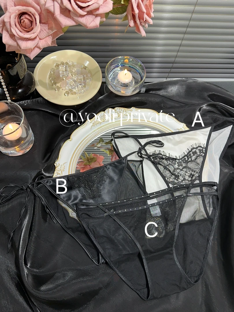 ”夜与法兰西“ 黑色系蕾丝性感内裤