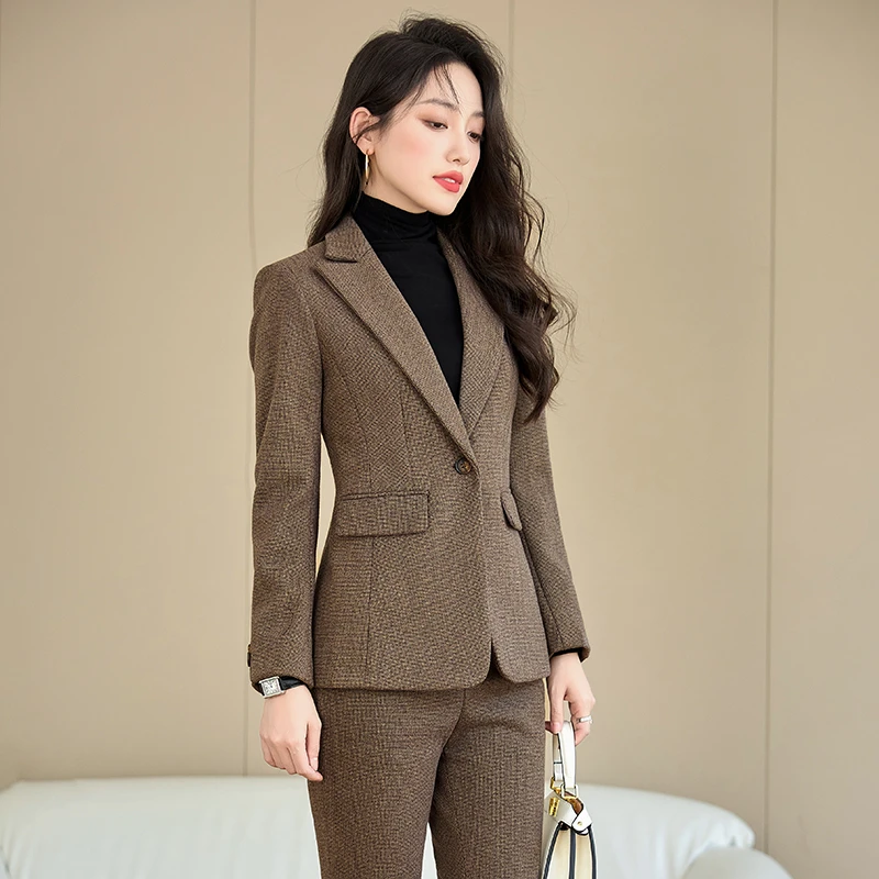 气质韩版小西装外套女英伦风时尚休闲复古西服秋冬新款工作服6567
