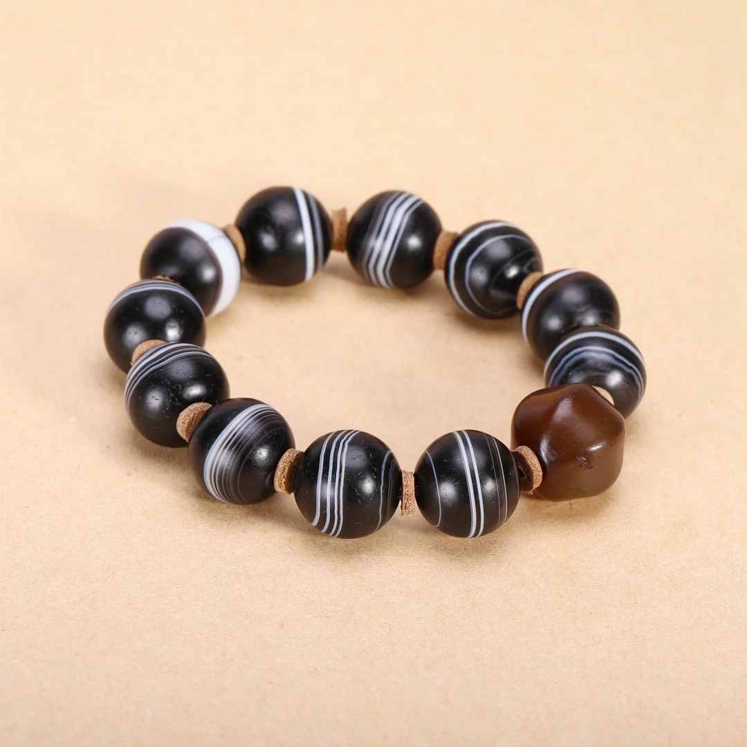 【济文阁】JFYG20101579 民国 药师玛瑙手串