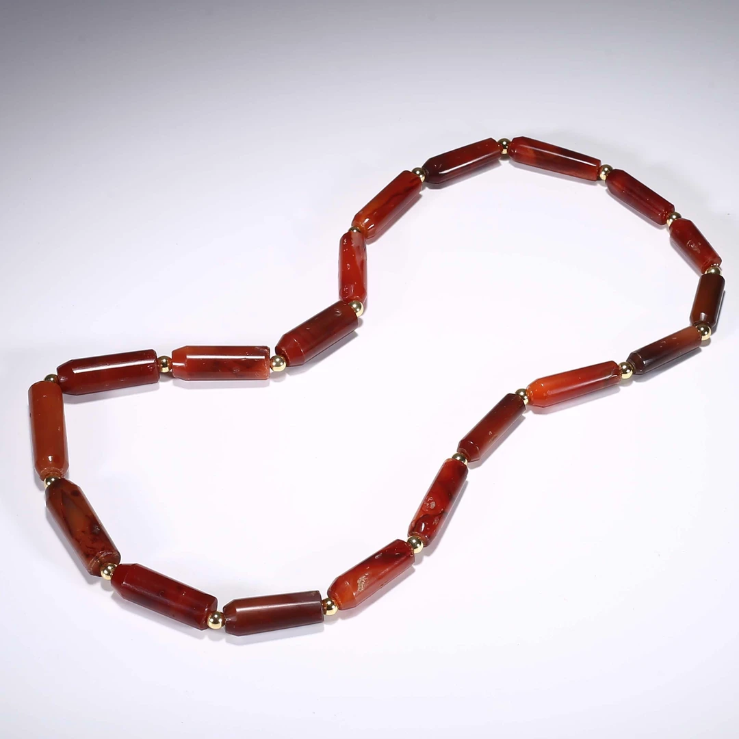 【济文阁】JGS20120948 18-19世纪 玛瑙管珠串