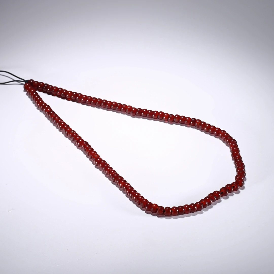 【济文阁】JWYS206030416清代 绛红玛瑙念珠