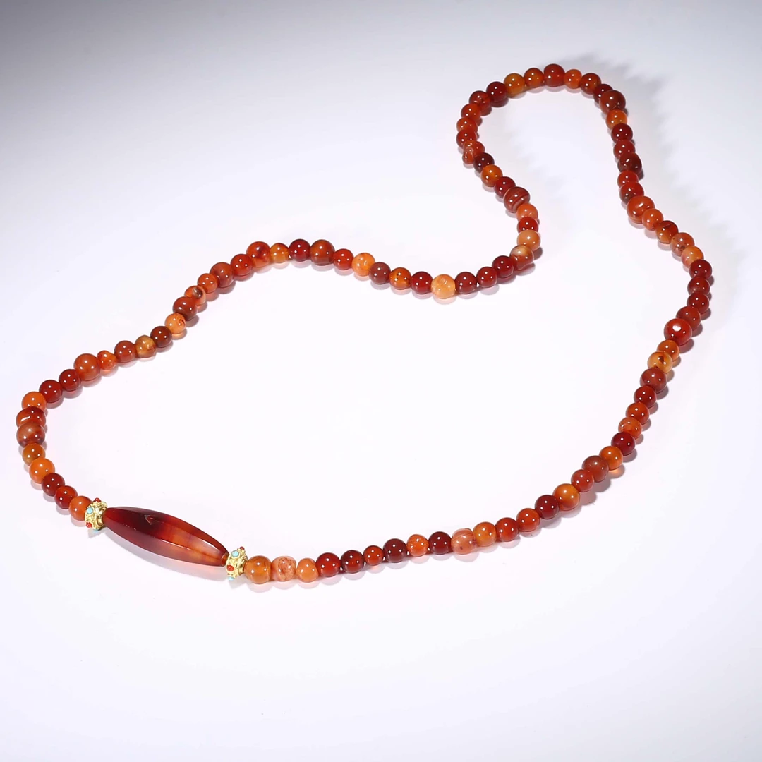 18-19世纪/玛瑙珠串/JGS20120935/收藏/【济文阁】