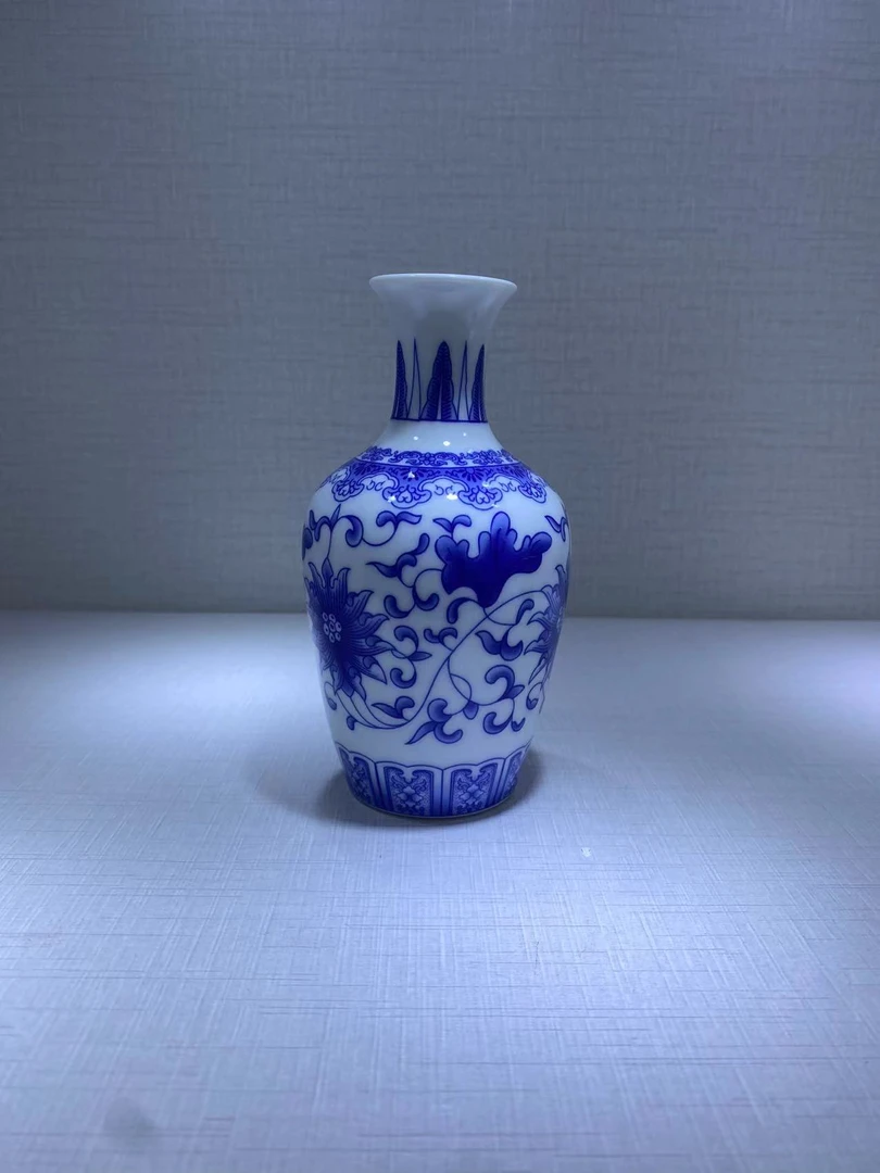 ZB17当代青花陶瓷赏瓶摆件【备用链接,所见即所得】