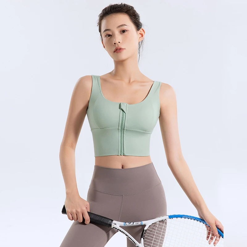 DYISE运动内衣女防震防下垂专业跑步拉链瑜伽背心健身文胸23019