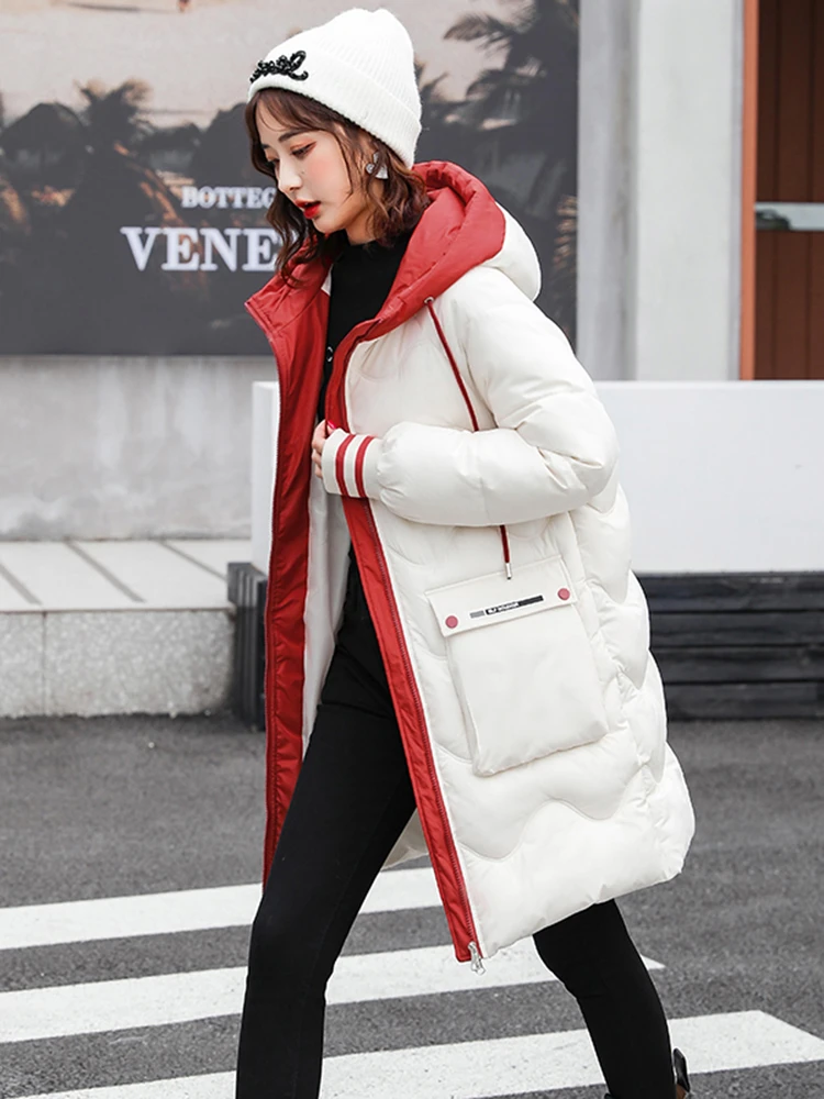 【春节不打烊】冬装棉服女中长款新款大码胖mm韩版宽松棉衣爆款外套