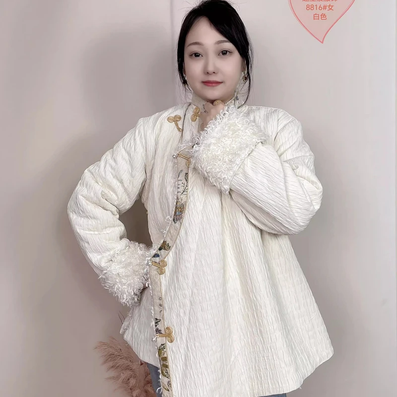 新年福利2025新款藏族服饰女士高档长袖防水面冬季棉衣藏式冬装