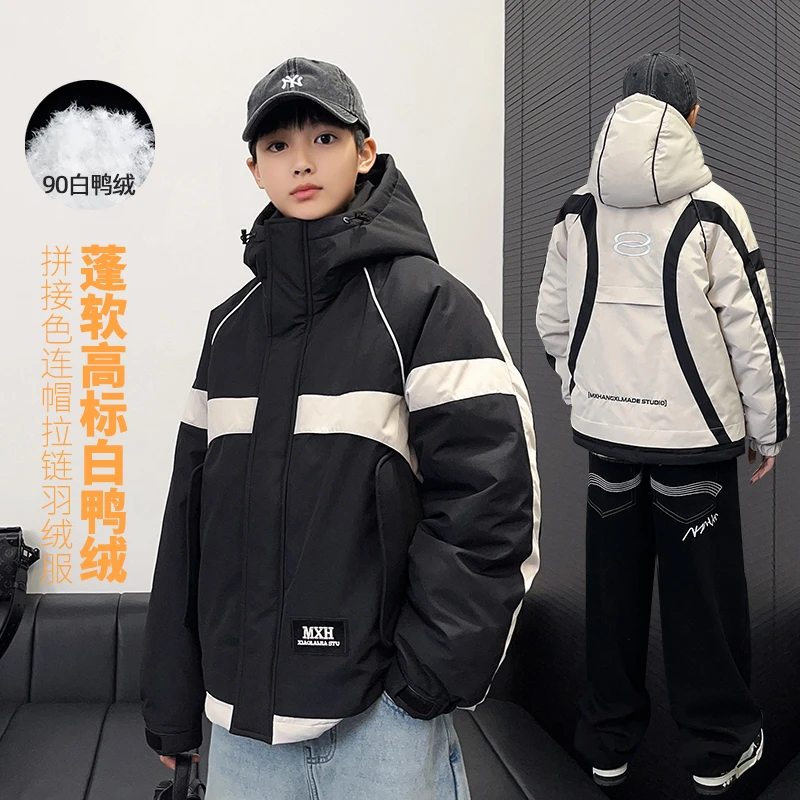 W396小赖家青少年羽绒服024秋冬新款中大童加厚外套宽松上衣