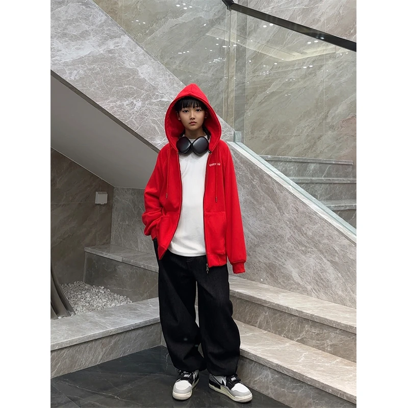 WY6930小赖家亲子装儿童卫衣连帽2023秋季休闲男女童套头宽松上衣