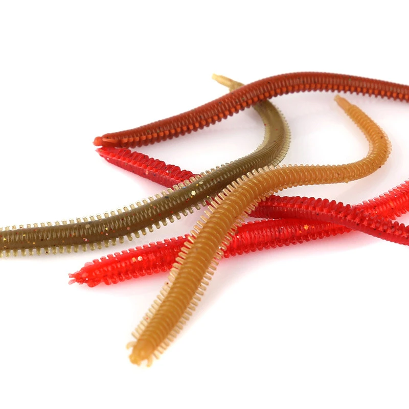 TEUCER路亚软饵海蚯蚓仿生拟饵10只装假饵软虫蚂蝗路亚饵沙蚕鱼饵