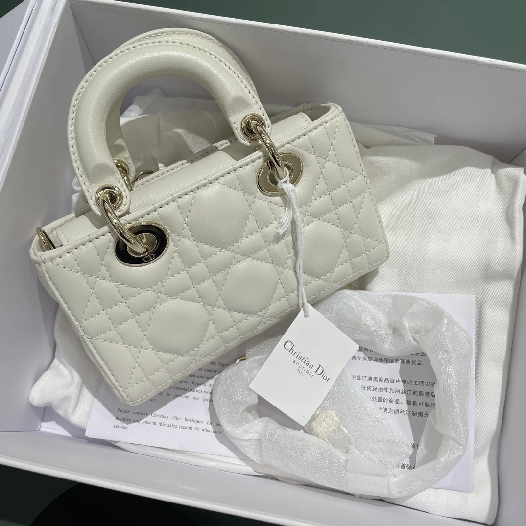 全新未使用 DIOR/迪奥 宝利汇 D-joy横版戴妃白金mini