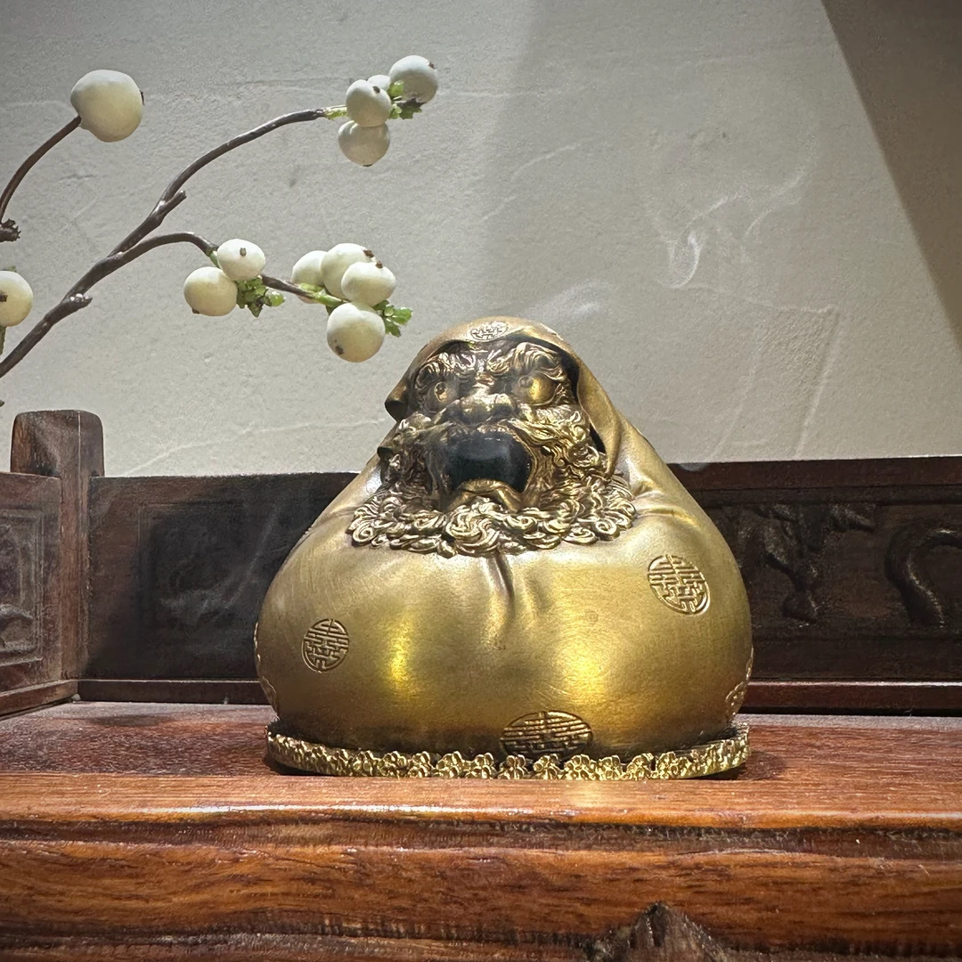 象外天工达摩香炉全铜香炉摆件手工艺茶道禅意铜雕新中式原创雕塑