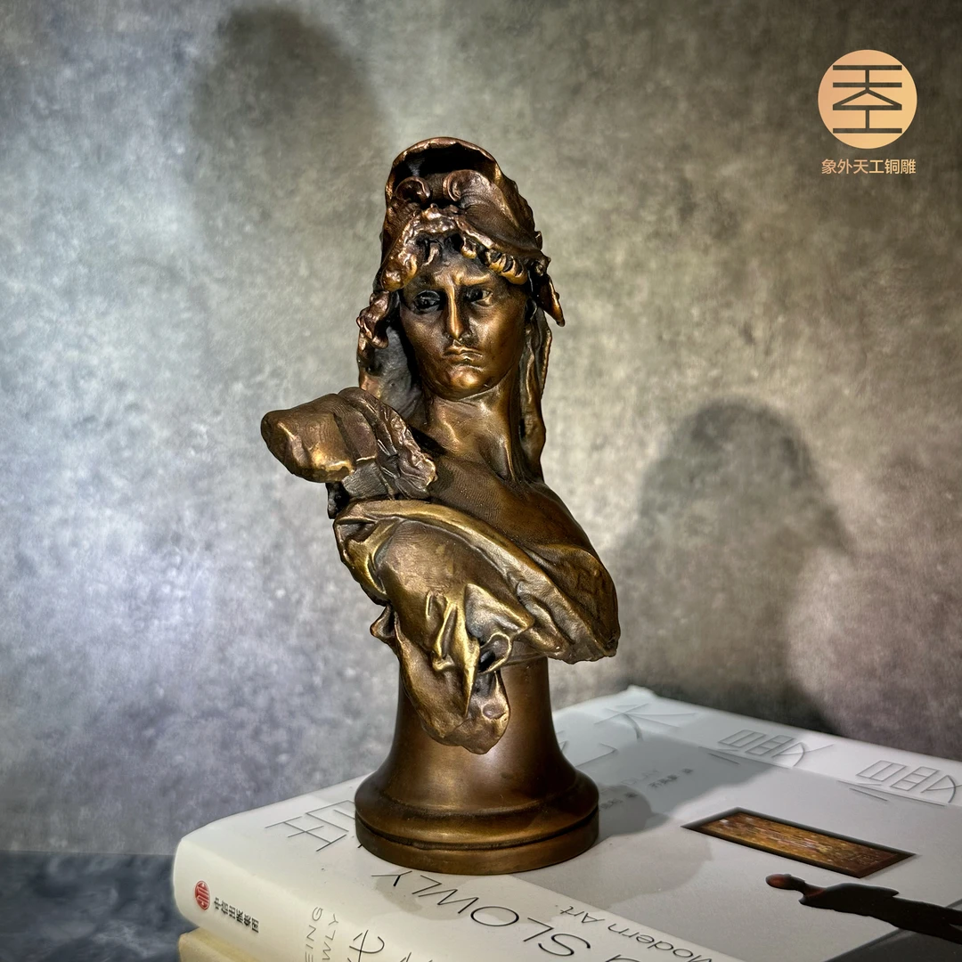 象外天工 罗丹-贝罗娜肖像 纯手工 摆件 客厅 简约 把件 精美