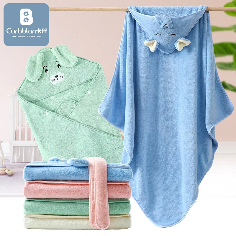 宝宝连帽吸水浴巾