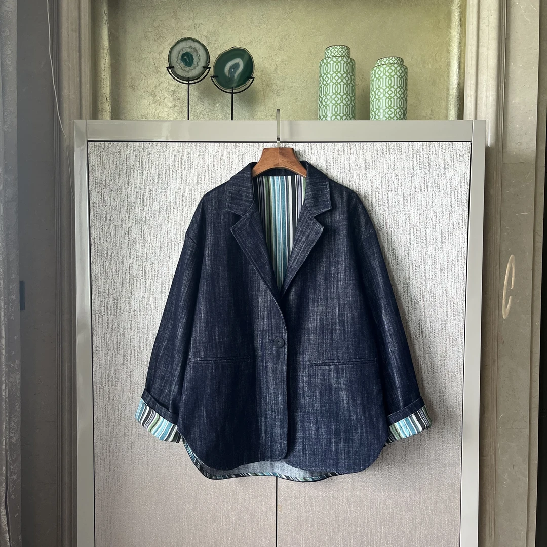 ChanChanWang2024秋季新款棉聚酯纤维外套时尚休闲百搭潮流