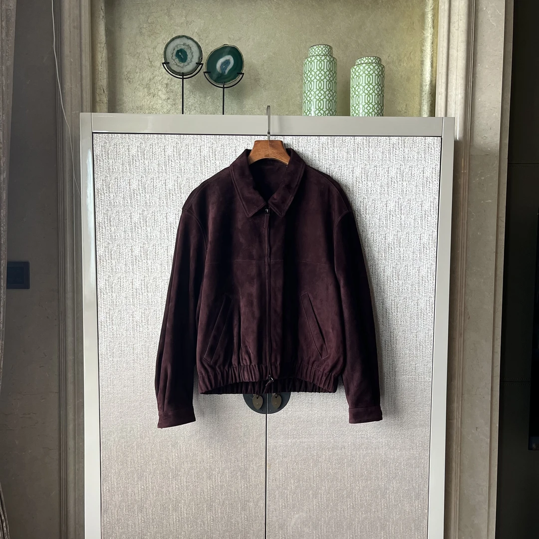 羊皮粘胶聚酯纤维外套复古时尚百搭休闲