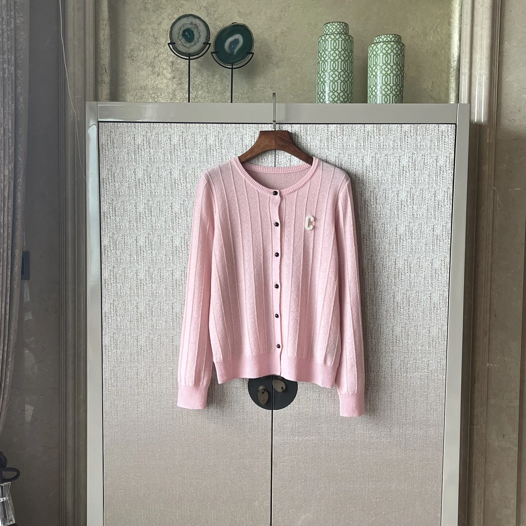 山羊绒毛针织衫百搭长袖圆领纯色时尚