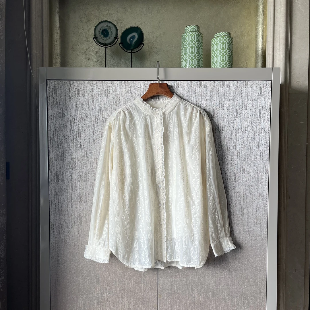 棉桑蚕丝衬衫时尚休闲百搭纯色气质