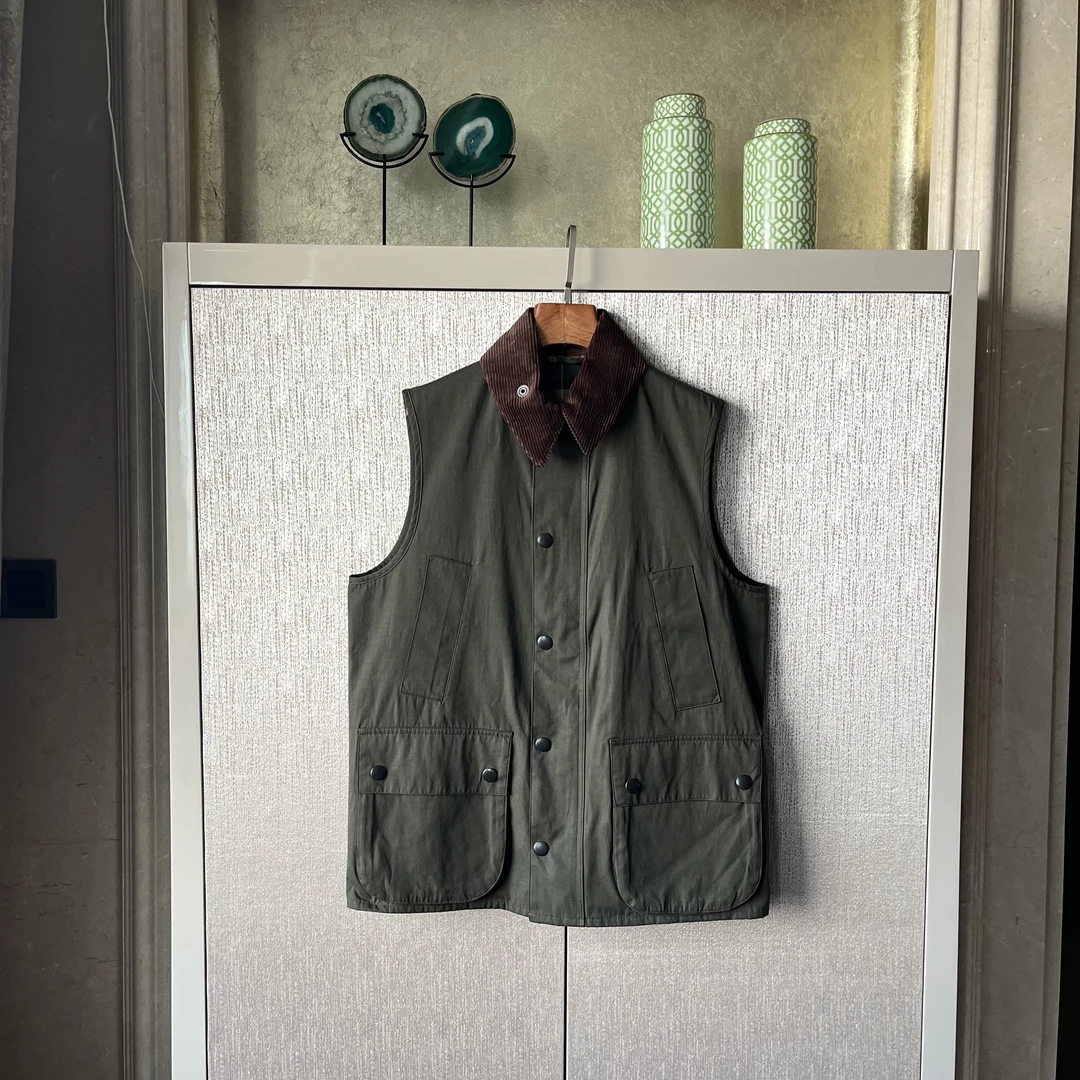 ChanChanWang2024秋季新款涤纶锦纶棉马甲气质翻领时尚休闲百搭