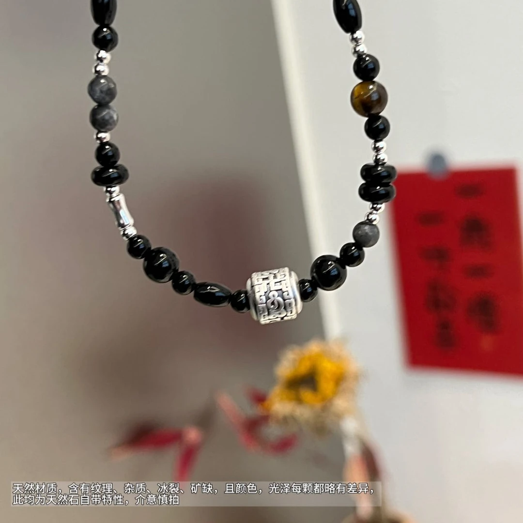 925银手链 JIUJIU【落云卷】手工百搭经典网红珠珠手链0109