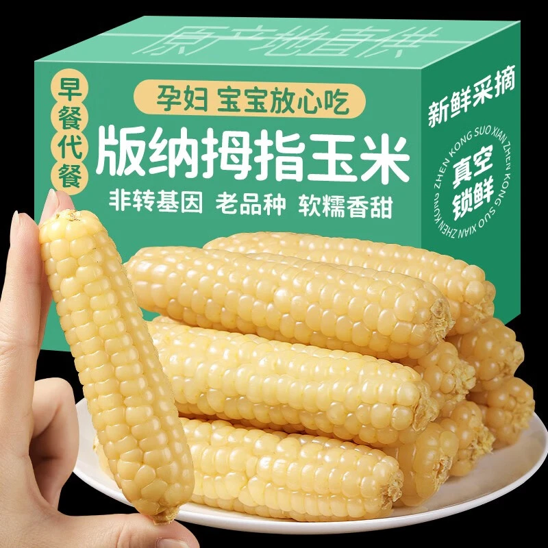 云南农科院拇指玉米糯玉米棒新鲜儿童早餐即食西双版纳手指小玉米