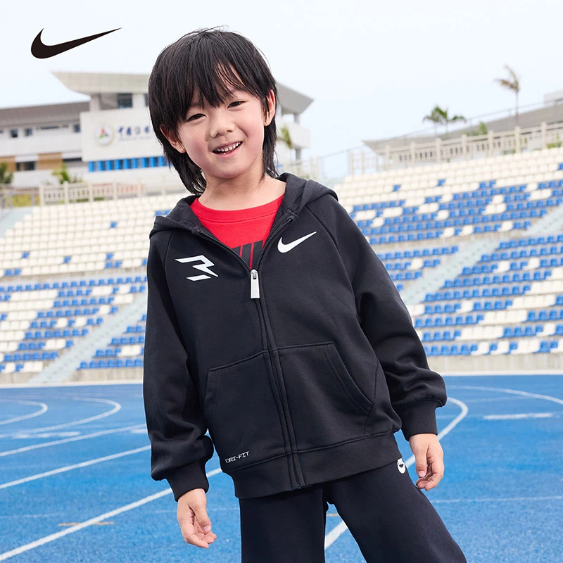 NIKE 3BRAND童装男童秋休闲运动开襟连帽卫衣RWB-DH-0584