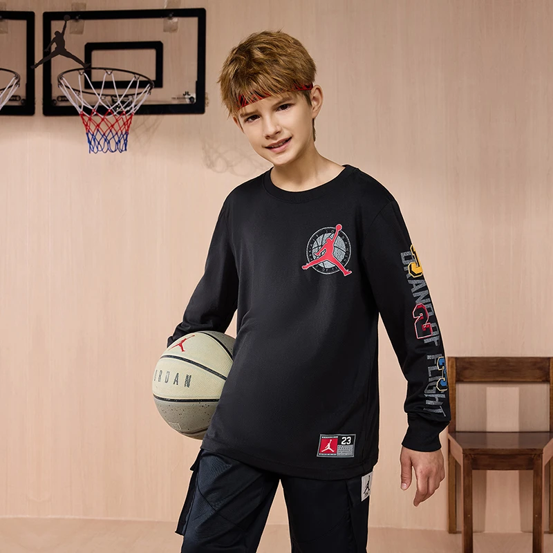 【童装官方】Air Jordan童装男童秋季圆领长袖套头T恤JDB-LS-C193