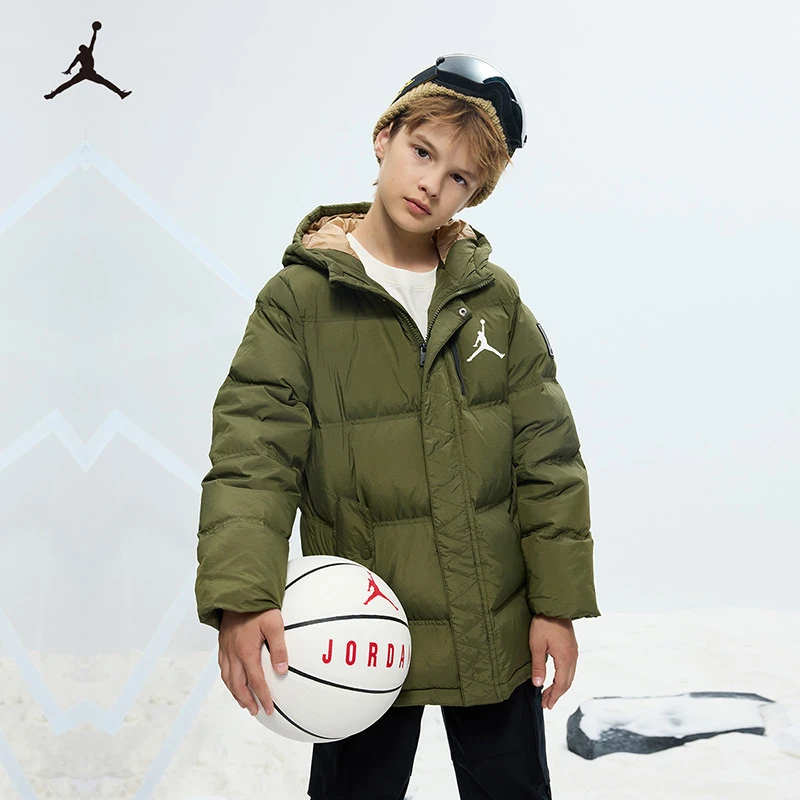 Air Jordan秋冬季男童装中长款时尚羽绒服JDB-HOC453