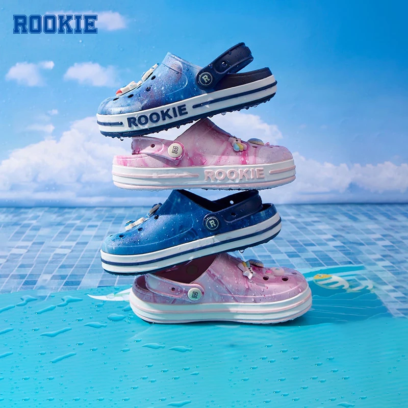 ROOKIE童鞋直播间 夏季男女童洞洞鞋沙滩包头时尚凉拖鞋RK23Q2002