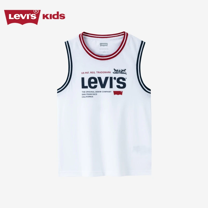 Levi's李维斯童装背心夏季男童篮球运动背心吸汗H537