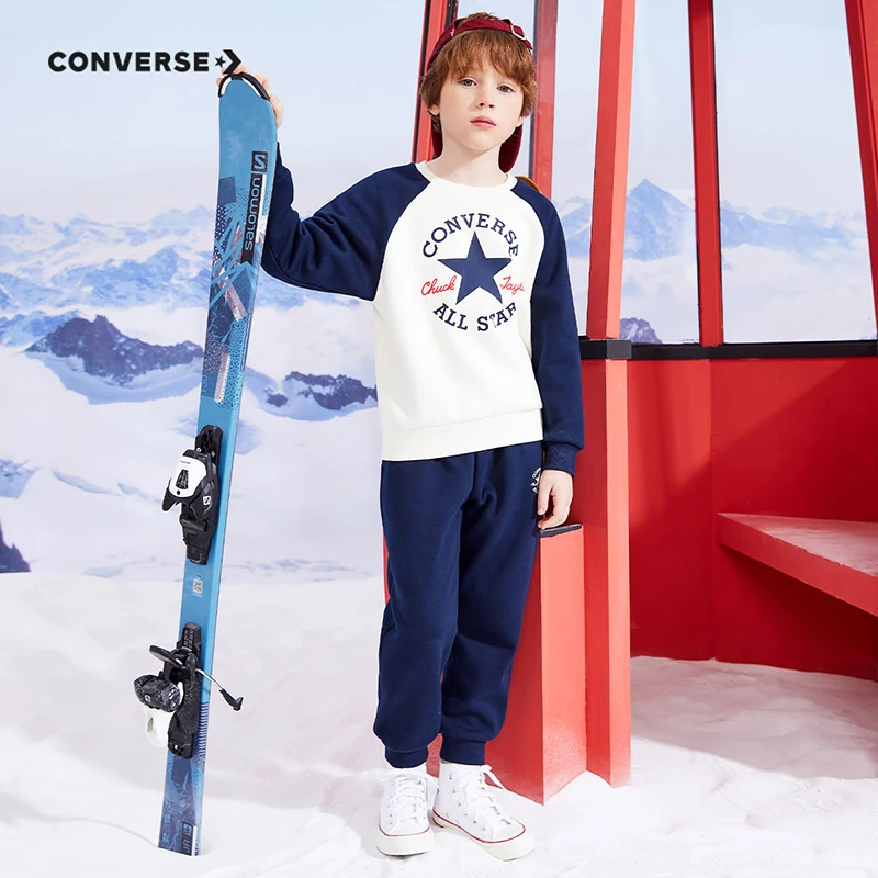 Converse匡威冬季男童装加绒长袖卫衣套装CNVN-F8-F374