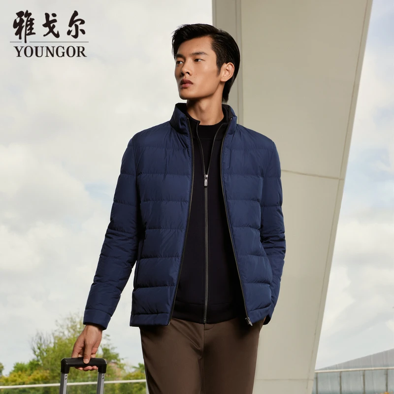 【90鹅绒立领】雅戈尔羽绒服时尚男士冬季青年男轻薄休闲短羽绒服