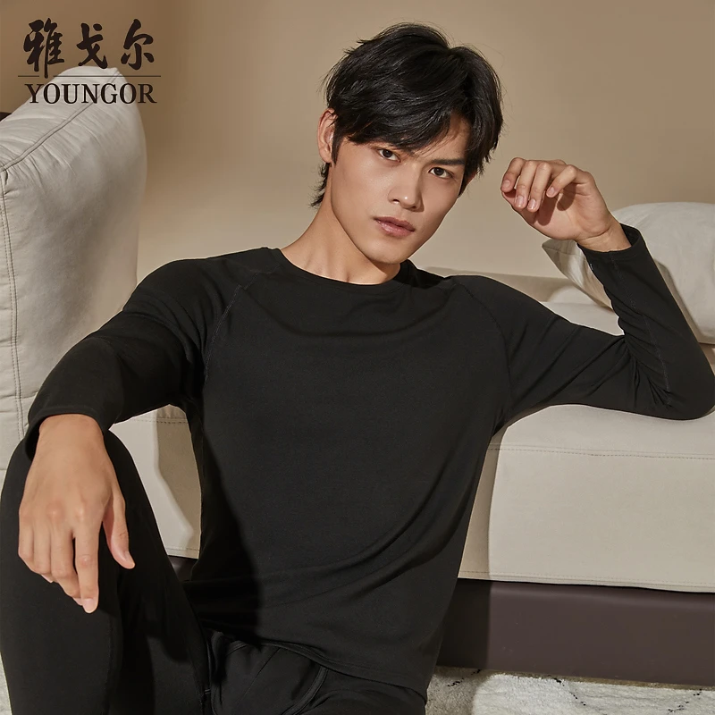 雅戈尔男士秋冬发热保暖内衣冬季秋衣秋裤棉毛衫加厚商务中青年