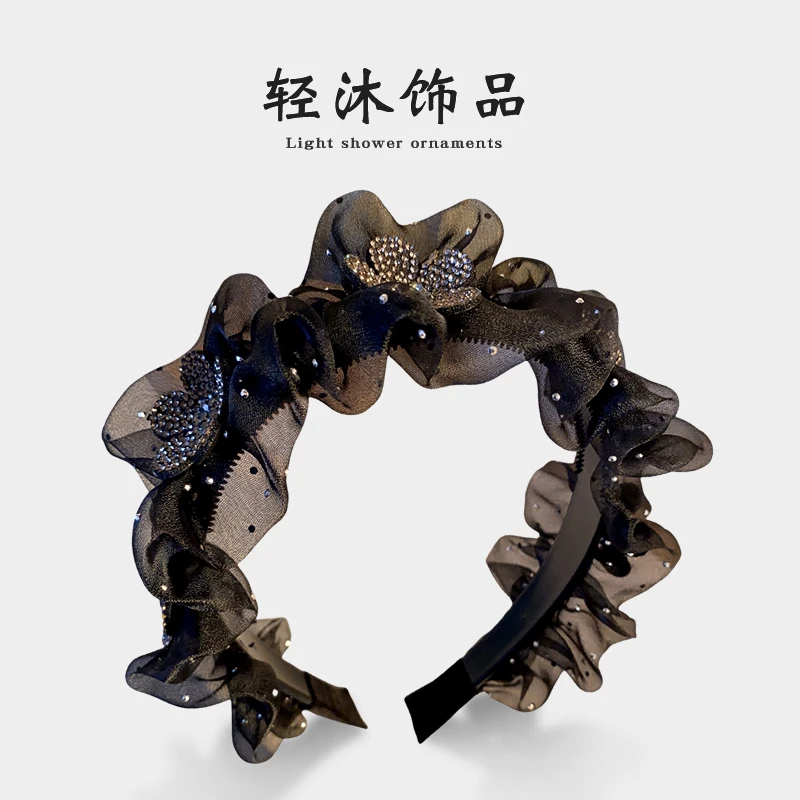 【A46】新品发饰2023韩版气质优雅百搭超仙网纱发箍